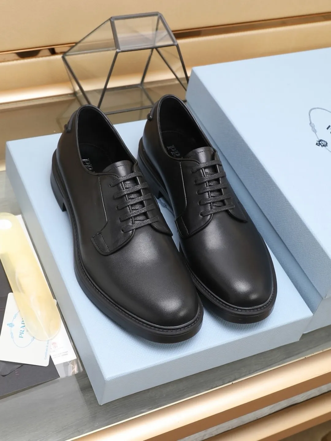 P640💰🔥《PRADA》👏Latest • High-end top brand luxury ~ purchasing agency, top quality. New fashionable business men's shoes🔜The uppers are made of original open-edge beaded cowhide➕cowhide·lining, with fine workmanship. The original stylish and soft combination wear-resistant and non-slip outsole is light and comfortable on the feet. The real thing looks better in real life. Size: 38/45
